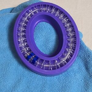 Source Unknown Purple Bobbin Holder With 30 Clear  Bobbins